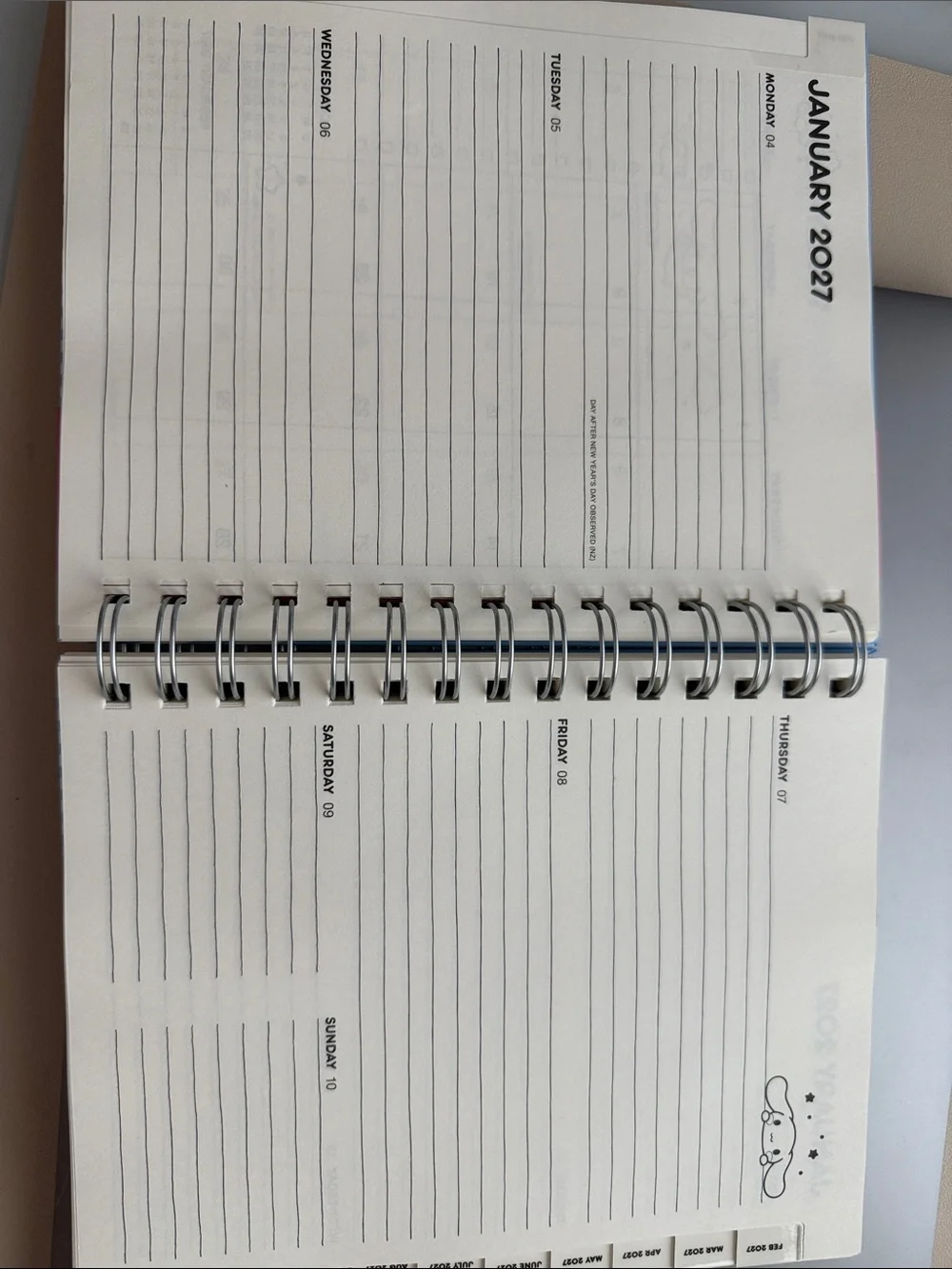 NWT….Sanrio Cinnamoroll 2027 Planner in Light Blue and Pink